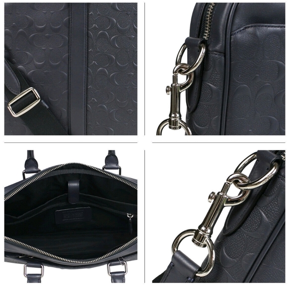 💥 Coach Signature Leather Laptop Briefcase NWT - Picture 4 of 14